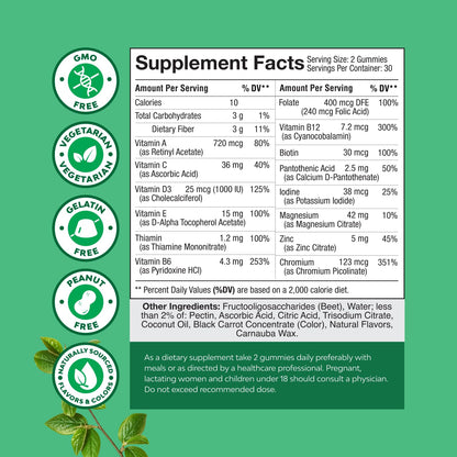 Teen Multivitamin Gummies 12-17 - Teen Boys & Girls Gummy Vitamins for Better Skin, Immune Strength, Mood & Energy Support - Teenage Girl & Boy Supplements - dailyvitalstore