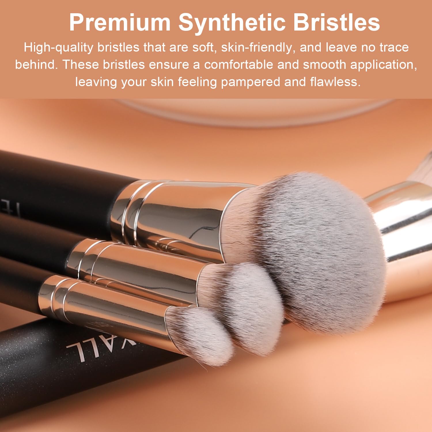 TEOYALL Foundation Contour Conceal Brush Set, 3PCS Angled Synthetic Kabuki Brush for Blending Setting Buffing with Liquid, Cream and Powder Cosmetic (170S/270S/370S) - dailyvitalstore