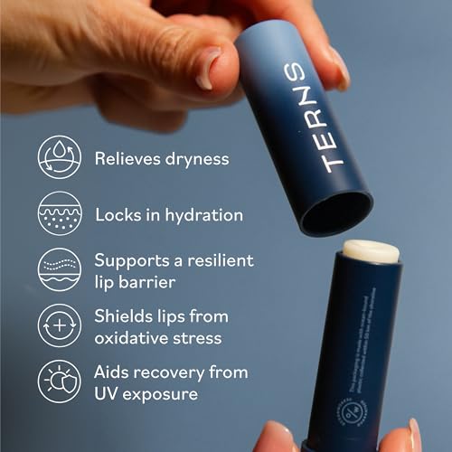 TERNS Everyday Lip Balm | Hyaluronic Acid + Baobab & Meadowfoam Oils, Algae-Powered Sirenas Complex OS, Refreshing Mint, Non-Sticky Cushion Glide, Cruelty-Free - dailyvitalstore