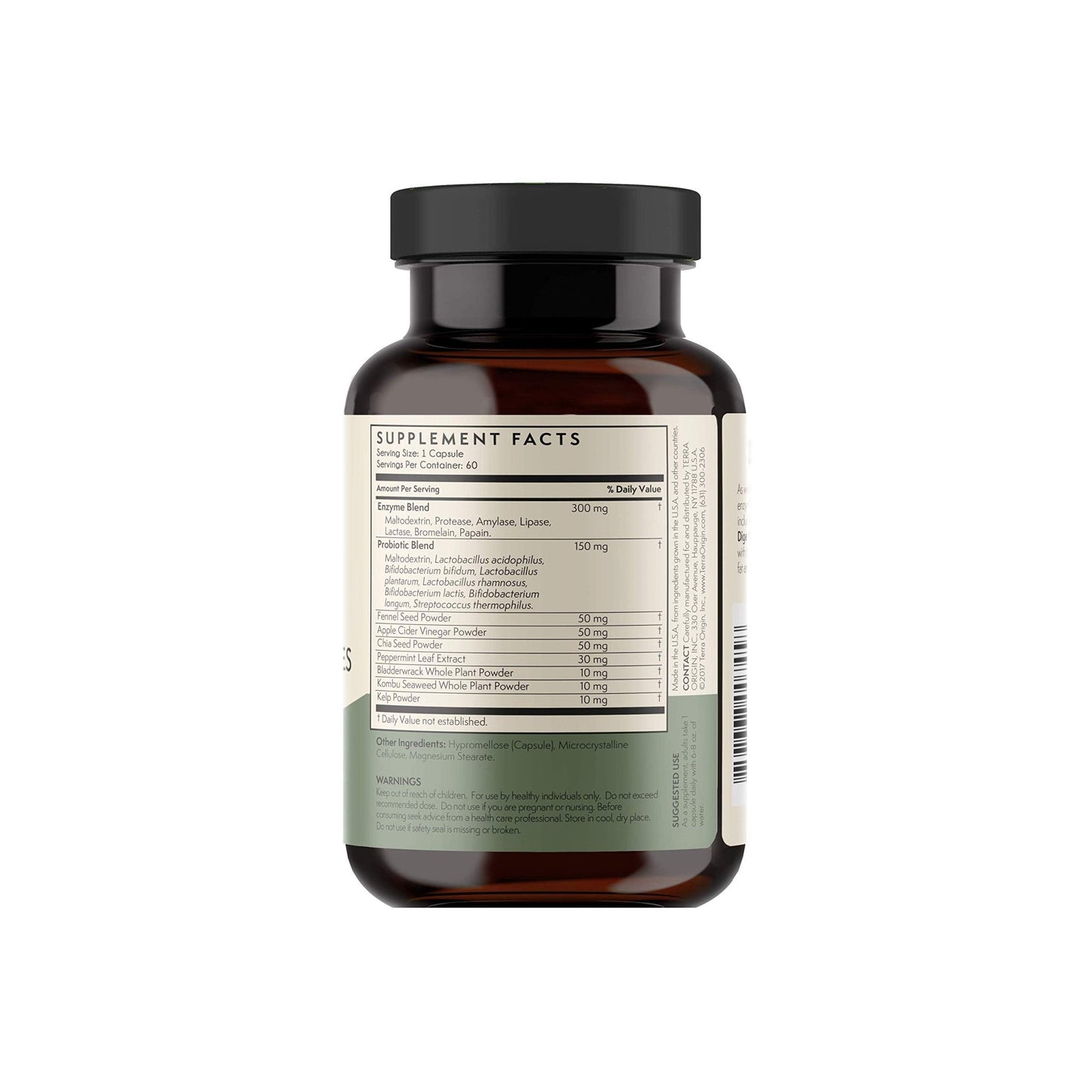 TERRA ORIGIN Digestive Enzymes with Probiotics & Prebiotics | 60 Capsules | Supports Digestive Gut Health | Non GMO, Gluten Free, - dailyvitalstore