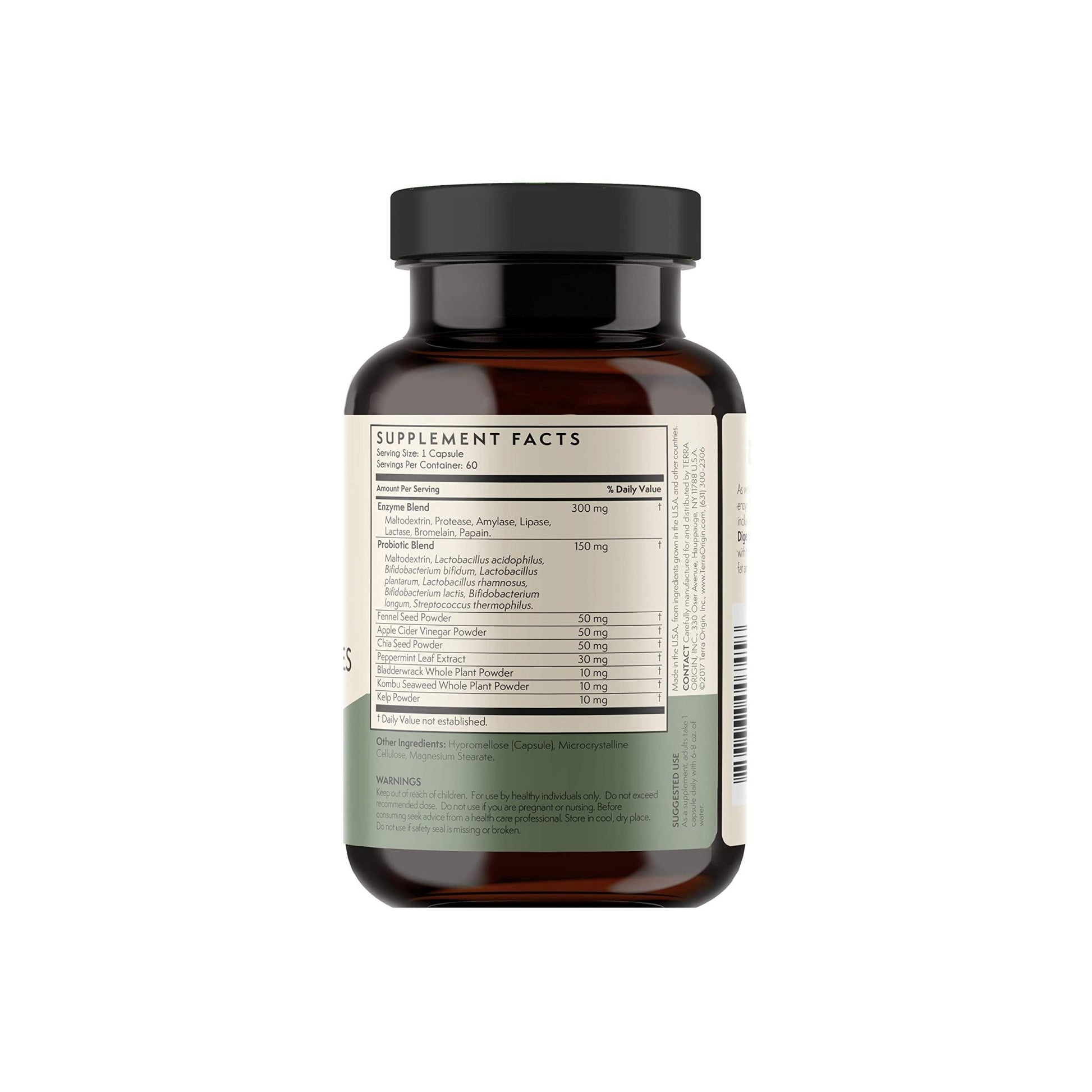 TERRA ORIGIN Digestive Enzymes with Probiotics & Prebiotics | 60 Capsules | Supports Digestive Gut Health | Non GMO, Gluten Free, - dailyvitalstore