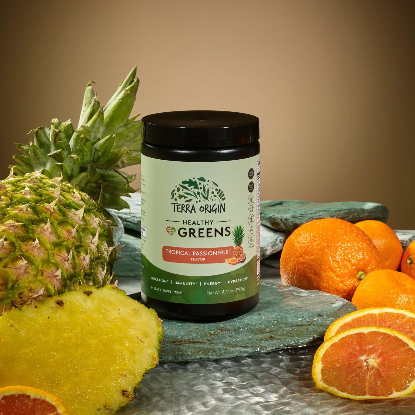 TERRA ORIGIN Healthy Greens Powder Supplement | Superfood Digestive Enzyme & Probiotic Blends | Immune, Gut, and Digestive Support for Women - dailyvitalstore