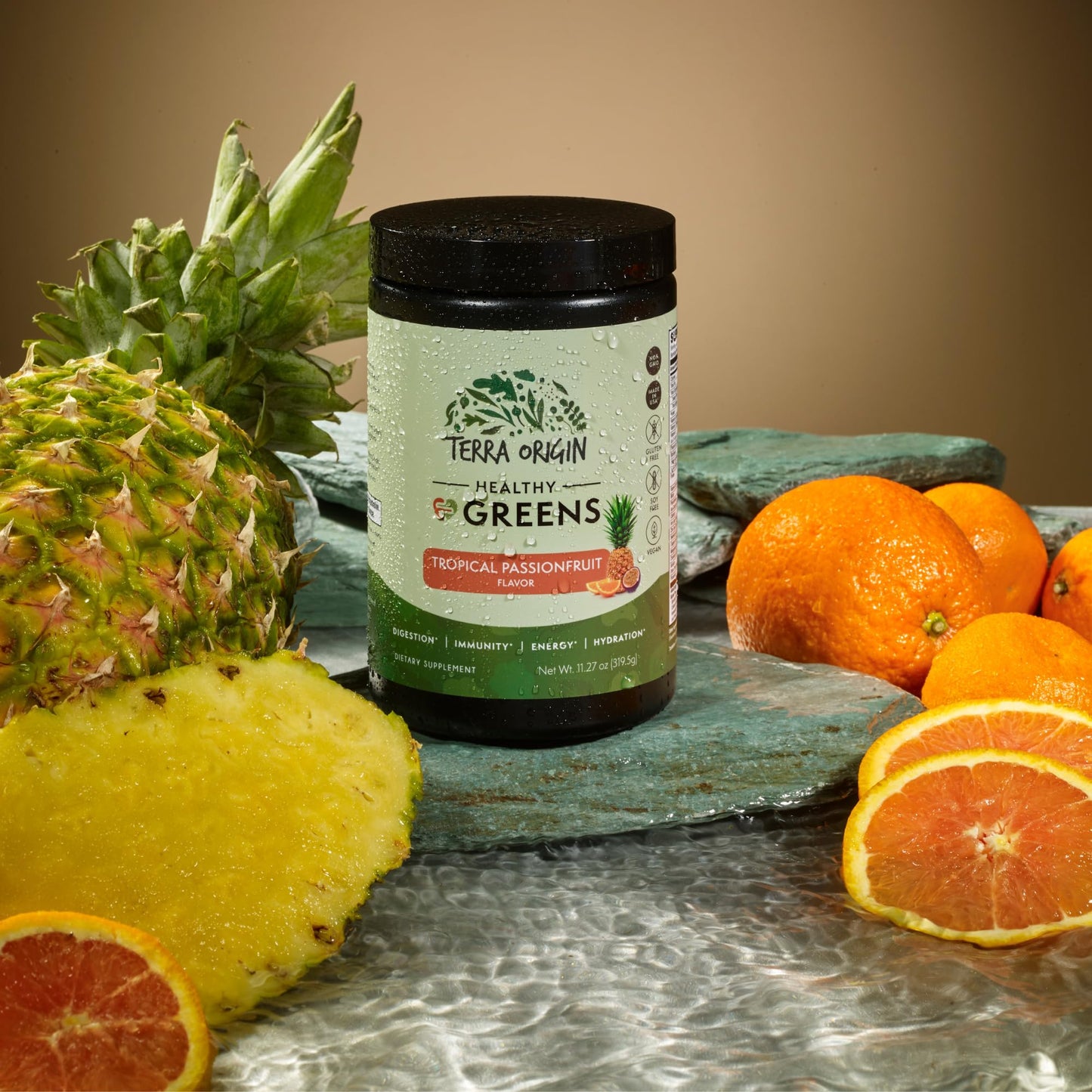 TERRA ORIGIN Healthy Greens Powder Supplement | Superfood Digestive Enzyme & Probiotic Blends | Immune, Gut, and Digestive Support for Women - dailyvitalstore