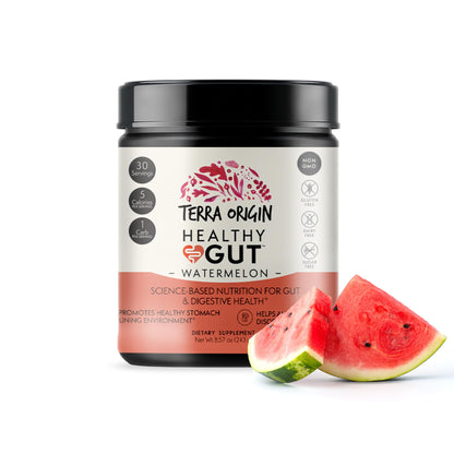 TERRA ORIGIN Healthy Gut Watermelon | 30-Servings with L-Glutamine, Zinc, Glucosamine, Slippery Elm Bark, Marshmallow Root and More! - dailyvitalstore