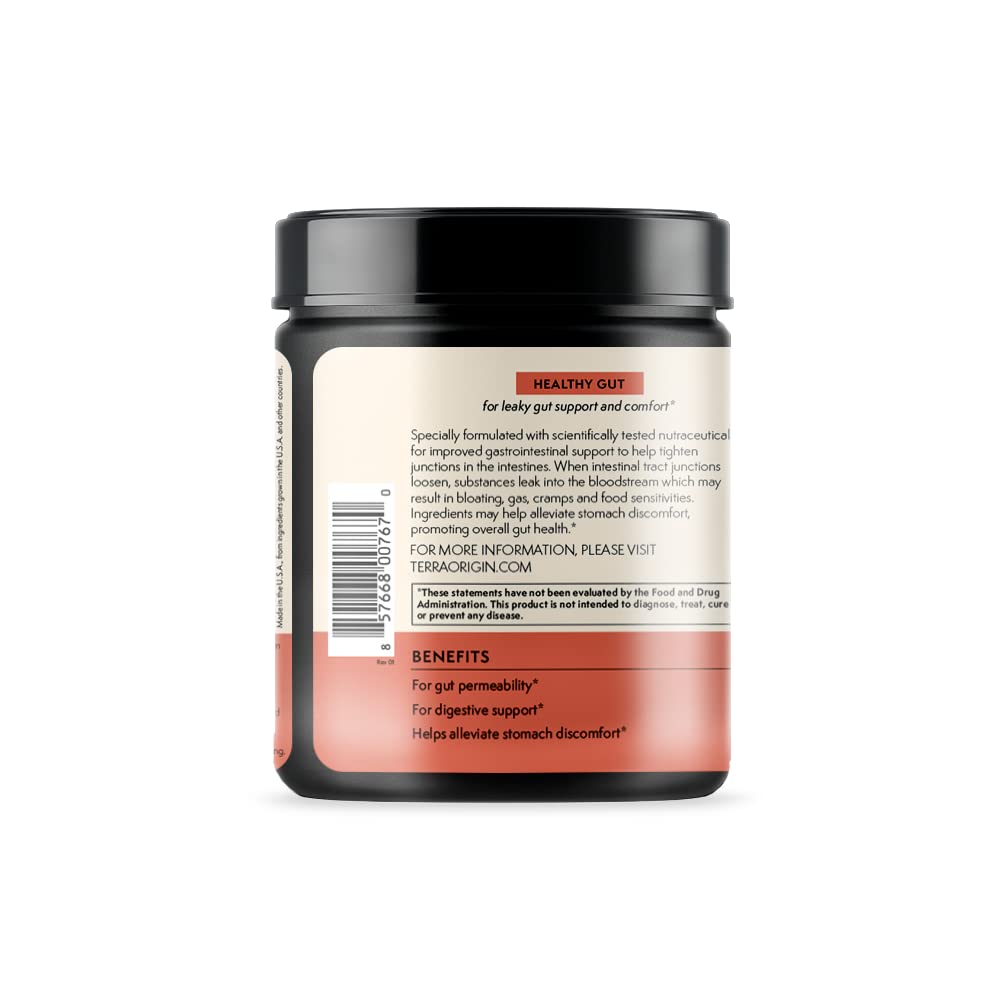 TERRA ORIGIN Healthy Gut Watermelon | 30-Servings with L-Glutamine, Zinc, Glucosamine, Slippery Elm Bark, Marshmallow Root and More! - dailyvitalstore