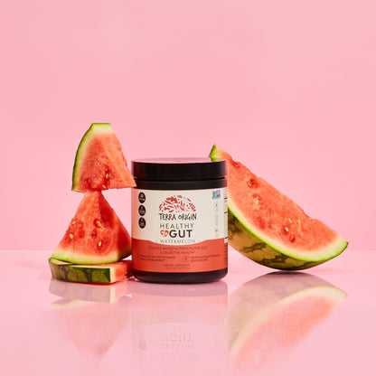 TERRA ORIGIN Healthy Gut Watermelon | 30-Servings with L-Glutamine, Zinc, Glucosamine, Slippery Elm Bark, Marshmallow Root and More! - dailyvitalstore