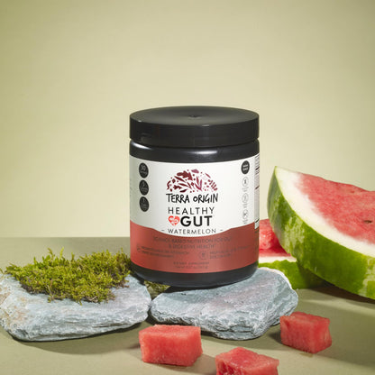 TERRA ORIGIN Healthy Gut Watermelon | 30-Servings with L-Glutamine, Zinc, Glucosamine, Slippery Elm Bark, Marshmallow Root and More! - dailyvitalstore