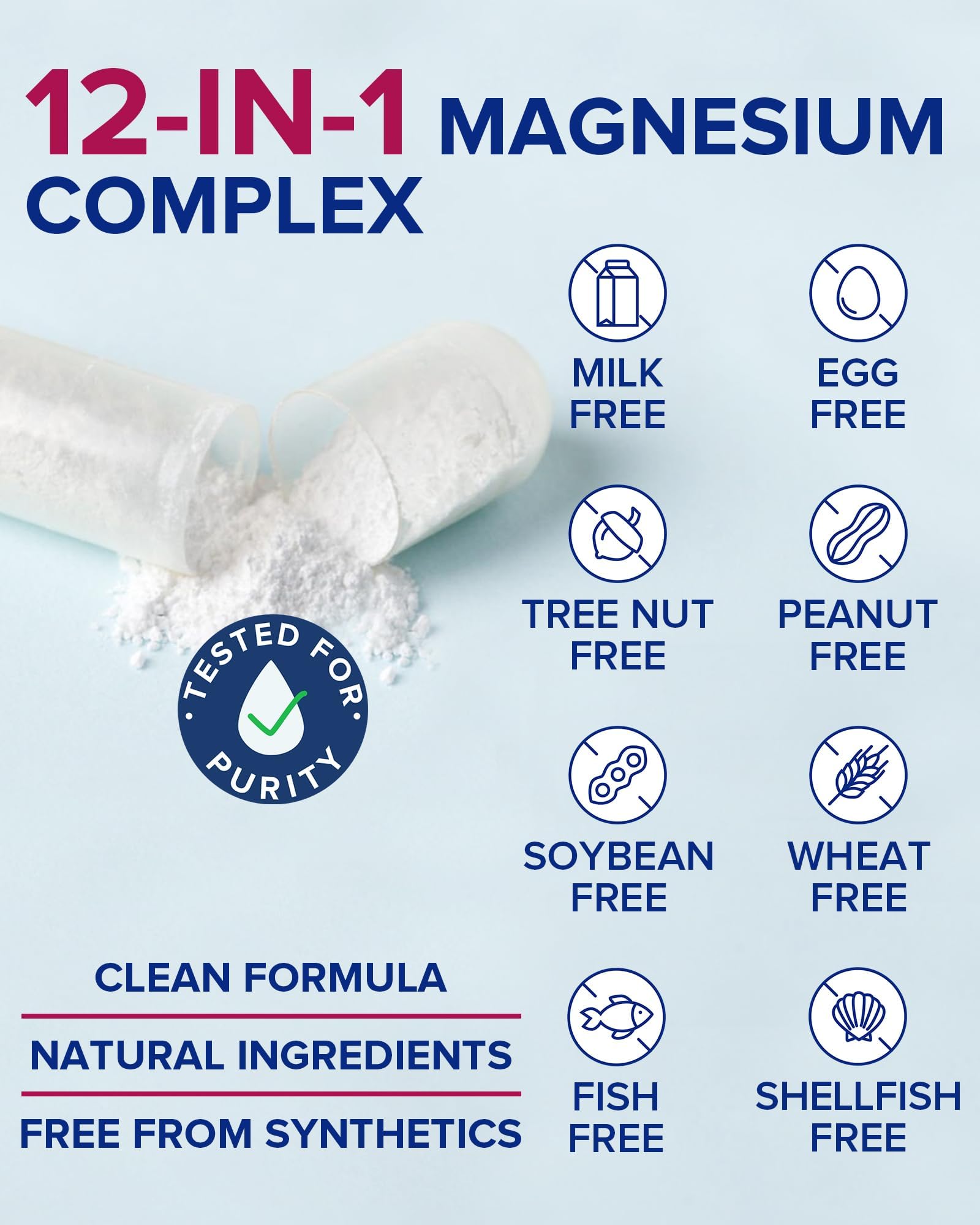 Terranics 12-in-1 Magnesium Complex 500mg, High Absorption Chelated Magnesium Glycinate, Citrate, Malate, Taurate, Orotate & More, for Sleep, Calm, Energy, Heart, Vegan, Non-GMO,120 Capsules - dailyvitalstore