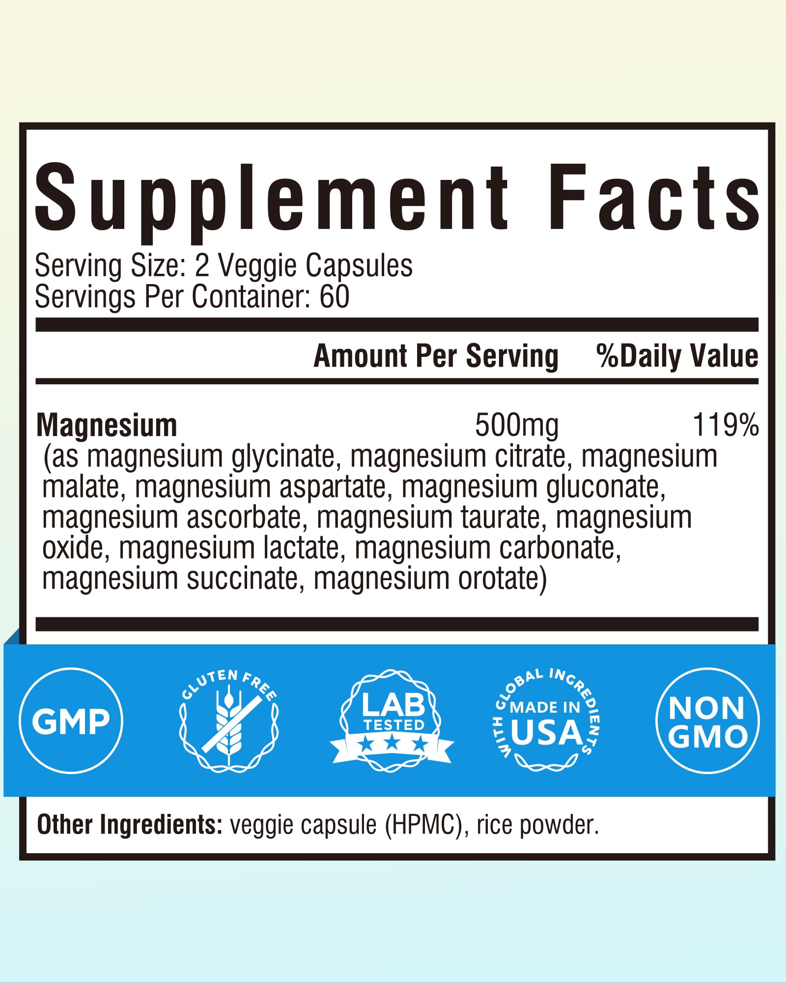 Terranics 12-in-1 Magnesium Complex 500mg, High Absorption Chelated Magnesium Glycinate, Citrate, Malate, Taurate, Orotate & More, for Sleep, Calm, Energy, Heart, Vegan, Non-GMO,120 Capsules - dailyvitalstore