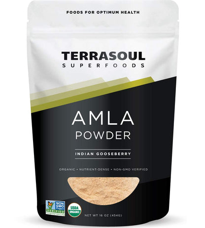 Terrasoul Superfoods Organic Amla Berry Powder (Amalaki), 16 Oz - Rich in Antioxidant Vitamin C | Supports Immunity - dailyvitalstore