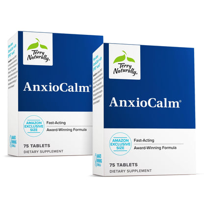 Terry Naturally AnxioCalm - Calming Support Supplement - Supports Against Occasional Tension & Aids Calm Feelings with Narrow-Leaved Coneflower - Non-Drowsy Supplement - 75 Tablets - dailyvitalstore