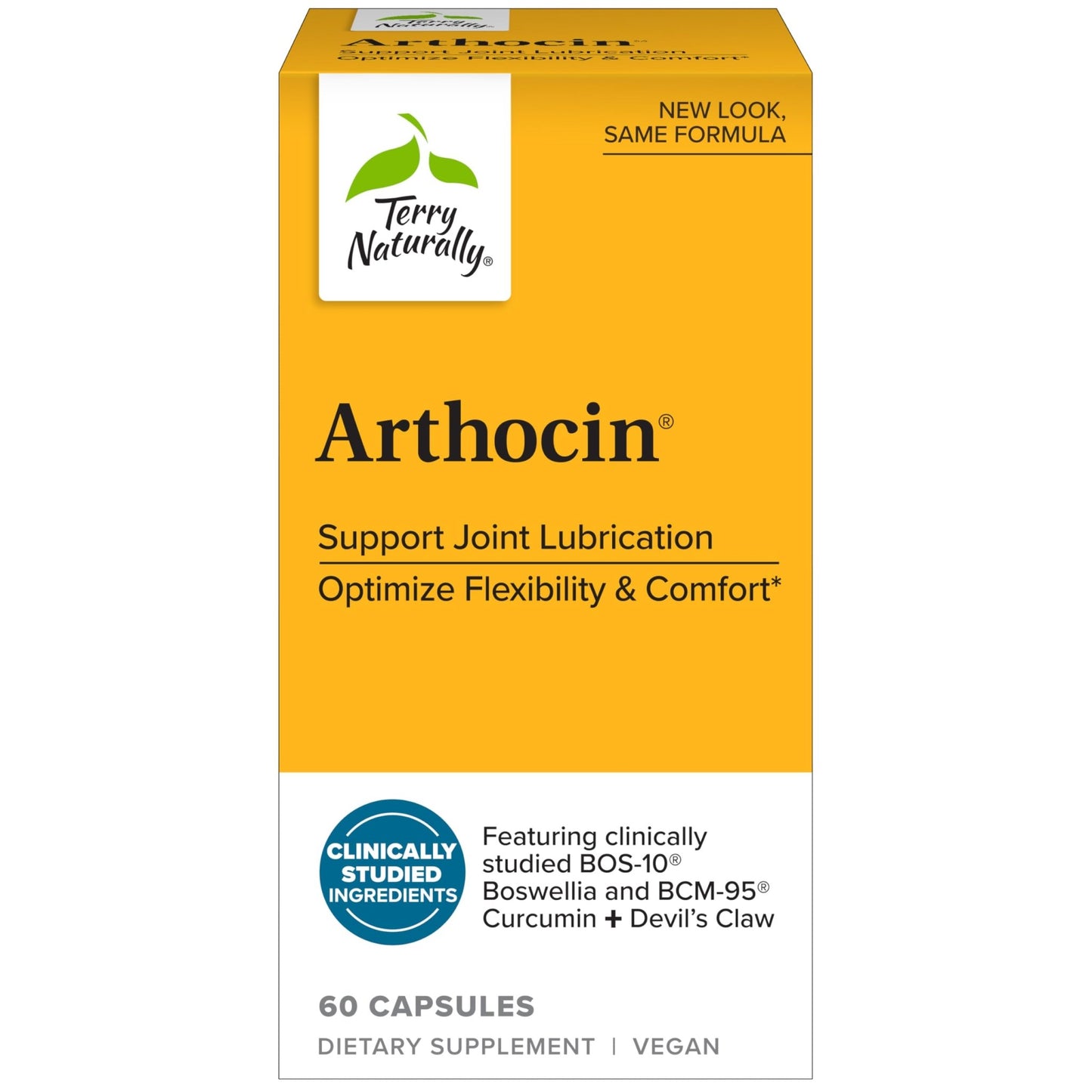Terry Naturally Arthocin - Boswellia Serrata Capsules with Devil's Claw & Curcumin - Supplement to Support Joint & Spine Health - Herbal Supplement Aids Comfort & Absorption - 60 Capsules - dailyvitalstore
