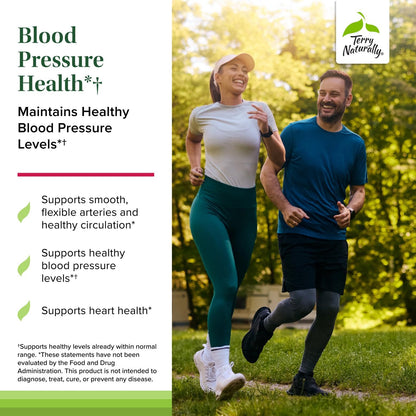 Terry Naturally Blood Pressure Health - Healthy Blood Flow & Circulation Support Supplement - Heart Health Supplement with Antioxidants - Cardiovascular Support - 60 Capsules - dailyvitalstore