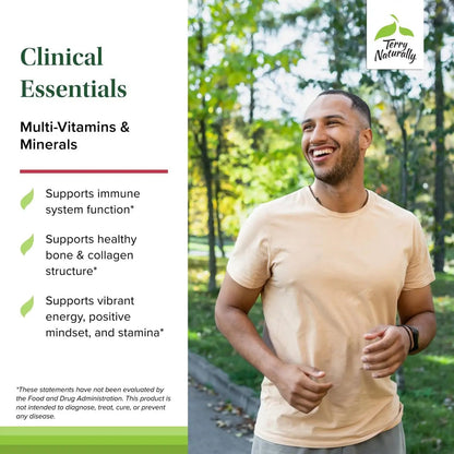 Terry Naturally Clinical Essentials - Supplement to Aid Bone, Cardiovascular & Immune Health - Supplement with Chelated Minerals - dailyvitalstore