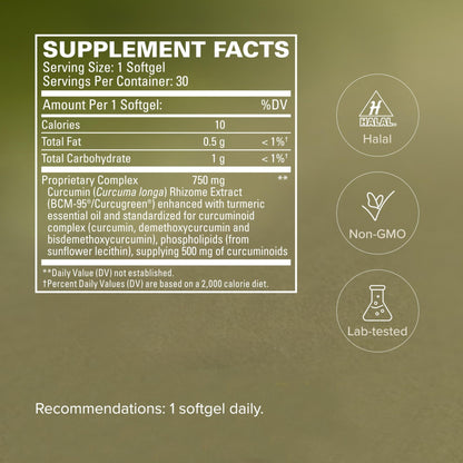 Terry Naturally CuraMed 750mg - Antioxidant Supplement for Brain & Heart Health Support - Dietary Supplement with High-Potency Curcumin Complex - Kidney, Liver & Immune Health Support - 30 Softgels - dailyvitalstore