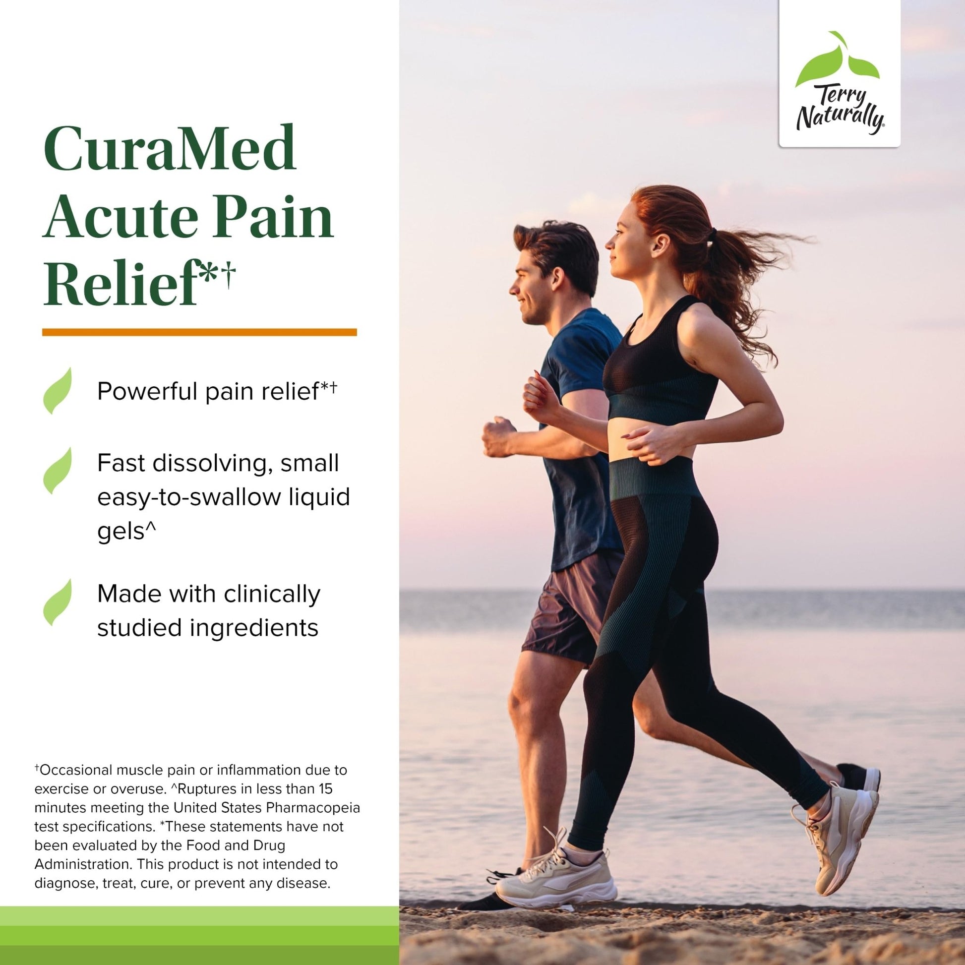 Terry Naturally CuraMed Acute Pain Relief - Supplement with BCM-95 Curcumin & BOS-10 Boswellia - Black Sesame Seed Oil to Support Relief of Occasional Discomfort - 60 Liquid Gels - dailyvitalstore