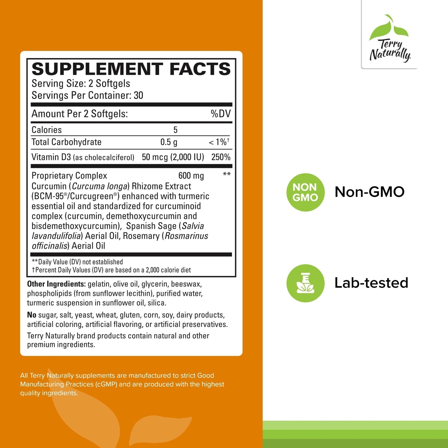Terry Naturally CuraMed Brain - Dietary Supplement to Support Clarity & Focus - Brain Health Supplement with Curcumin & Turmeric Essential Oil to Aid Concentration - 60 Softgels (2 Pack) - dailyvitalstore