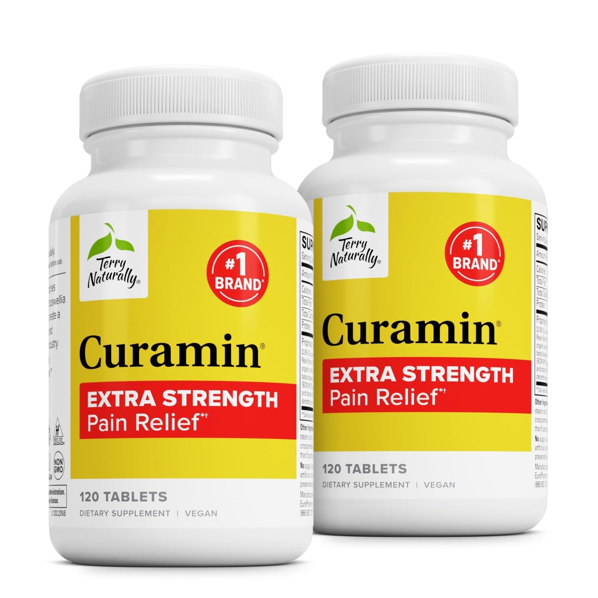 Terry Naturally Curamin Extra Strength - Curcumin & Boswellia for Healthy Circulation Support - Turmeric Supplement to Aid Joints, Muscle Health & Endorphin Production - 120 Tablets (Pack of 2) - dailyvitalstore