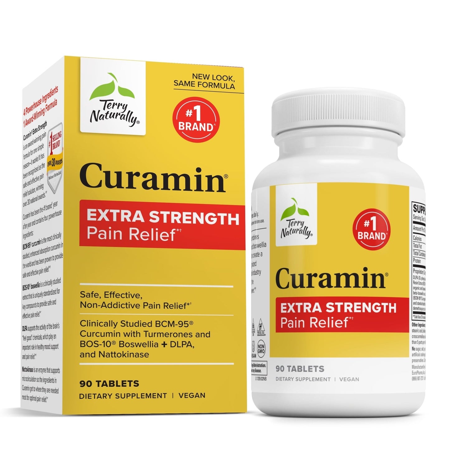 Terry Naturally Curamin Extra Strength - Curcumin & Boswellia for Healthy Circulation Support - Turmeric Supplement to Support Joints, Muscle Health & Endorphin Production - 90 Tablets - dailyvitalstore