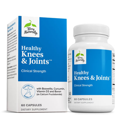 Terry Naturally Healthy Knees & Joints - Dietary Supplement to Support Bone Health & Joint Flexibility - Healthy Knee & Hip Aid with Calcium Fructoborate - 60 Capsules - dailyvitalstore