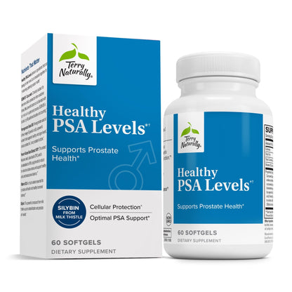 Terry Naturally Healthy PSA Levels - Dietary Supplement for Healthy Prostate & Hormone Balance Support - Herbal Supplement with Curcumin, Turmeric Essential Oil & Grape Seed Extract - 60 Softgels - dailyvitalstore