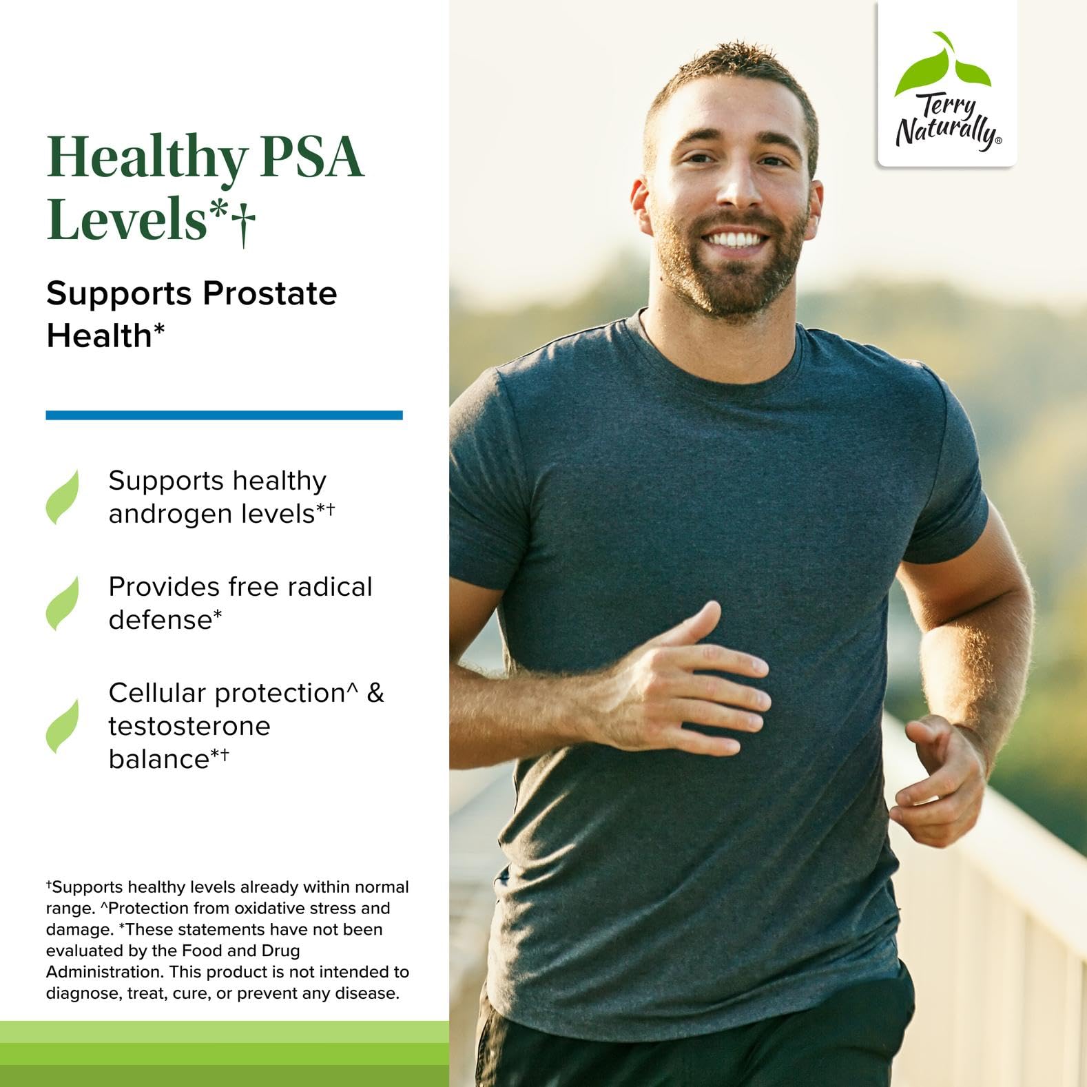 Terry Naturally Healthy PSA Levels - Dietary Supplement for Healthy Prostate & Hormone Balance Support - Herbal Supplement with Curcumin, Turmeric Essential Oil & Grape Seed Extract - 60 Softgels - dailyvitalstore