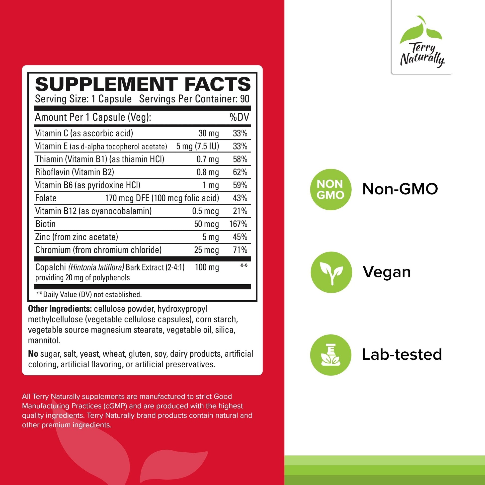 Terry Naturally Sucontral D - B-Complex & Folate Supplement - Carbohydrate Metabolism Support - Vitamin & Mineral Supplement with Zinc & Chromium - 60 Capsules (Pack of 3) - dailyvitalstore