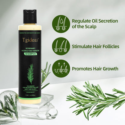 Tgideas Organic Rosemary Hair Growth Shampoo for Women and Men-Natural Thickening & Strengthening Shampoo with Hydrolyzed Keratin - dailyvitalstore