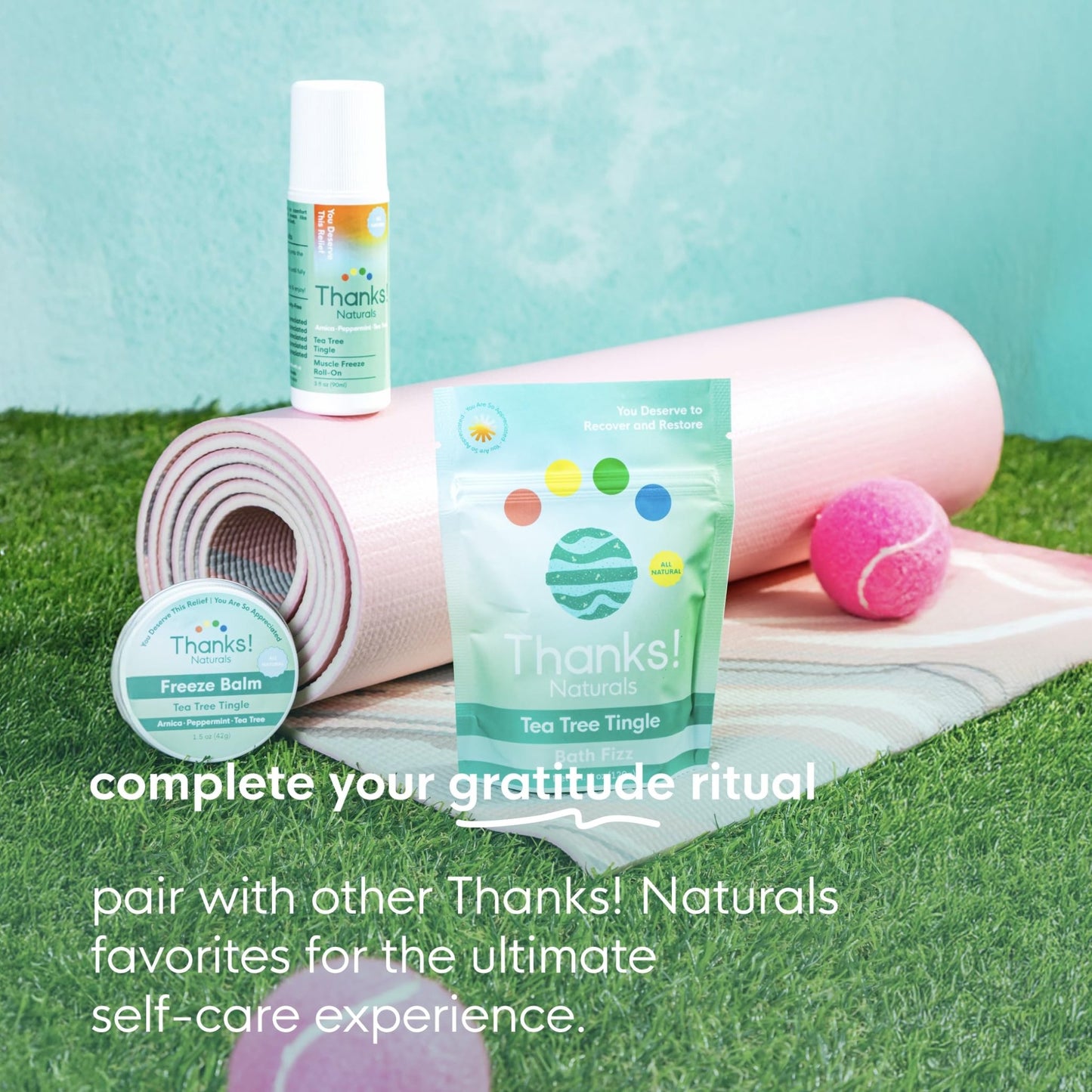 Thanks! Naturals Muscle Freeze Roll On, Tea Tree Tingle, Vegan, Cold Pressed Formula with Shea Butter, Eucalyptus & Peppermint, Use on Neck, Knees & Joints, Post Workout Essential, 3 FL OZ - dailyvitalstore