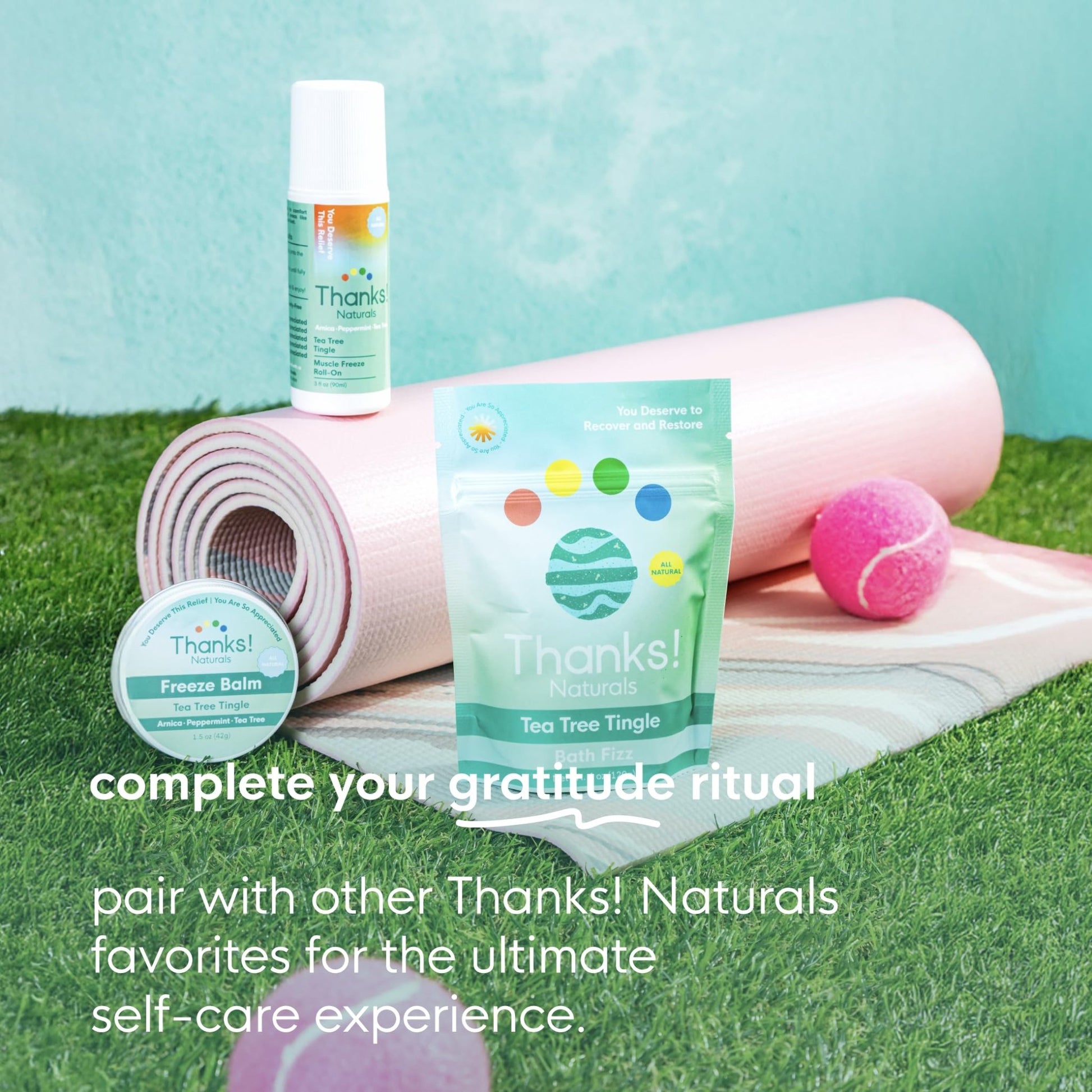 Thanks! Naturals Muscle Freeze Roll On, Tea Tree Tingle, Vegan, Cold Pressed Formula with Shea Butter, Eucalyptus & Peppermint, Use on Neck, Knees & Joints, Post Workout Essential, 3 FL OZ - dailyvitalstore
