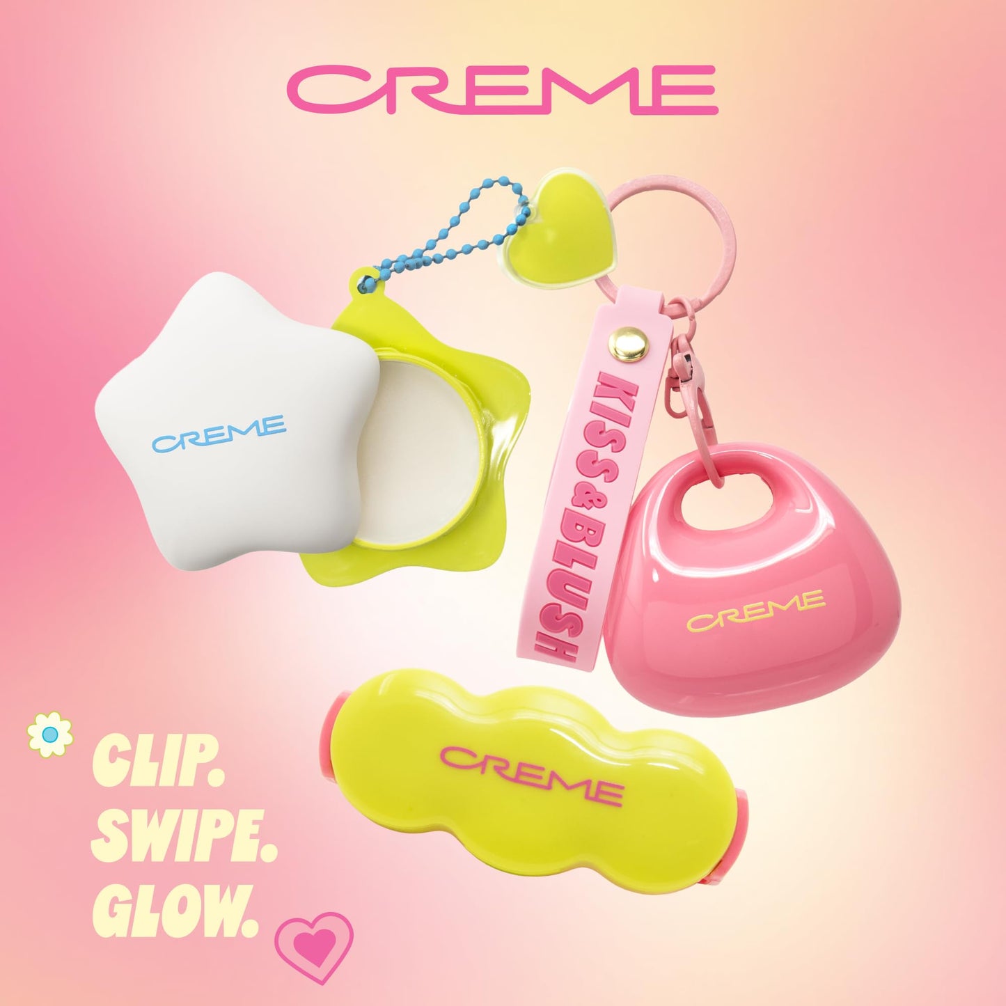 The Crème Shop Shimmer Pop Clip-On Lip Gloss | Korean Makeup, Cute Clip Accessory, Hydrating, Non-Sticky, Shea Butter, Hyaluronic Acid, Vitamine E- Gravity Glow - dailyvitalstore