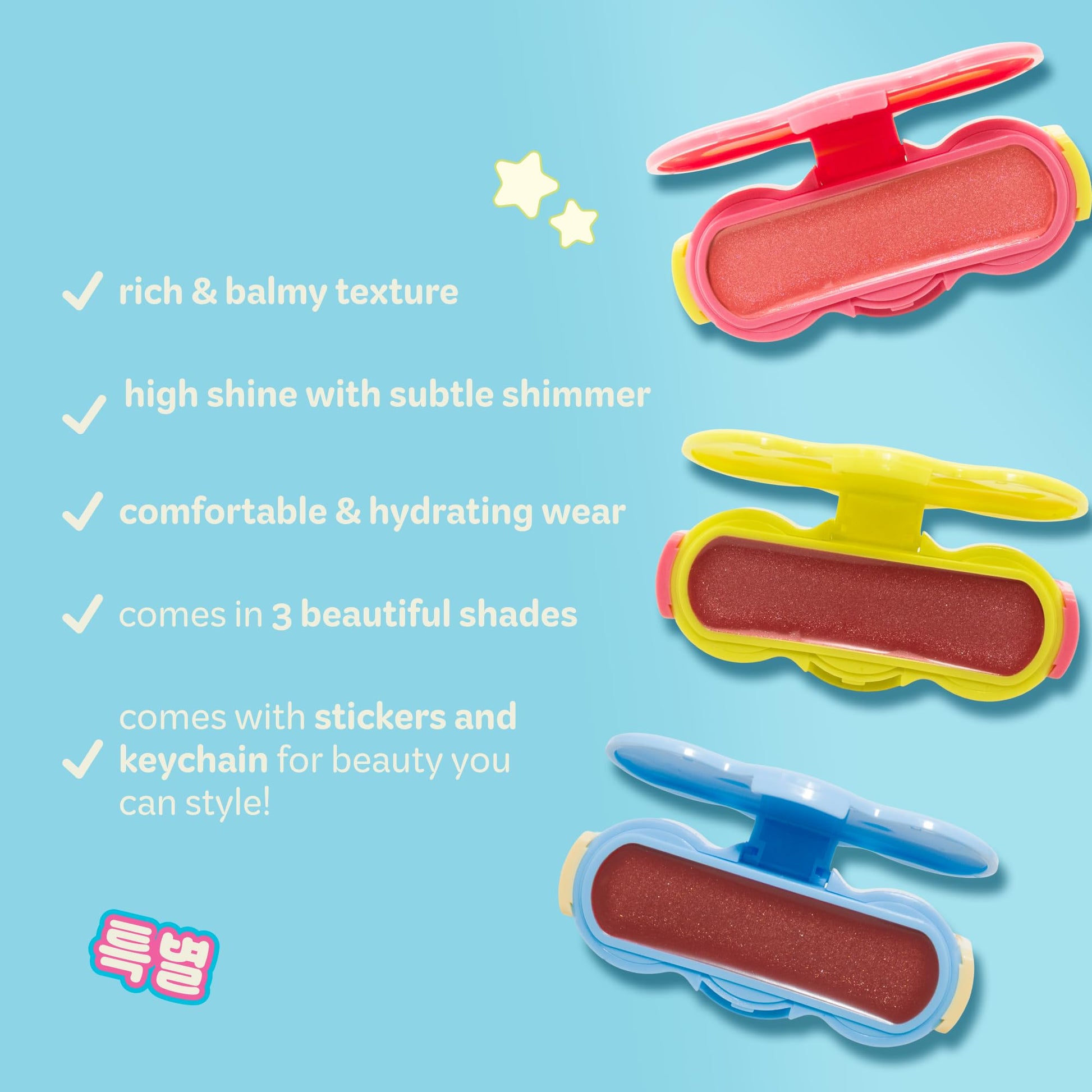 The Crème Shop Shimmer Pop Clip-On Lip Gloss | Korean Makeup, Cute Clip Accessory, Hydrating, Non-Sticky, Shea Butter, Hyaluronic Acid, Vitamine E- Gravity Glow - dailyvitalstore