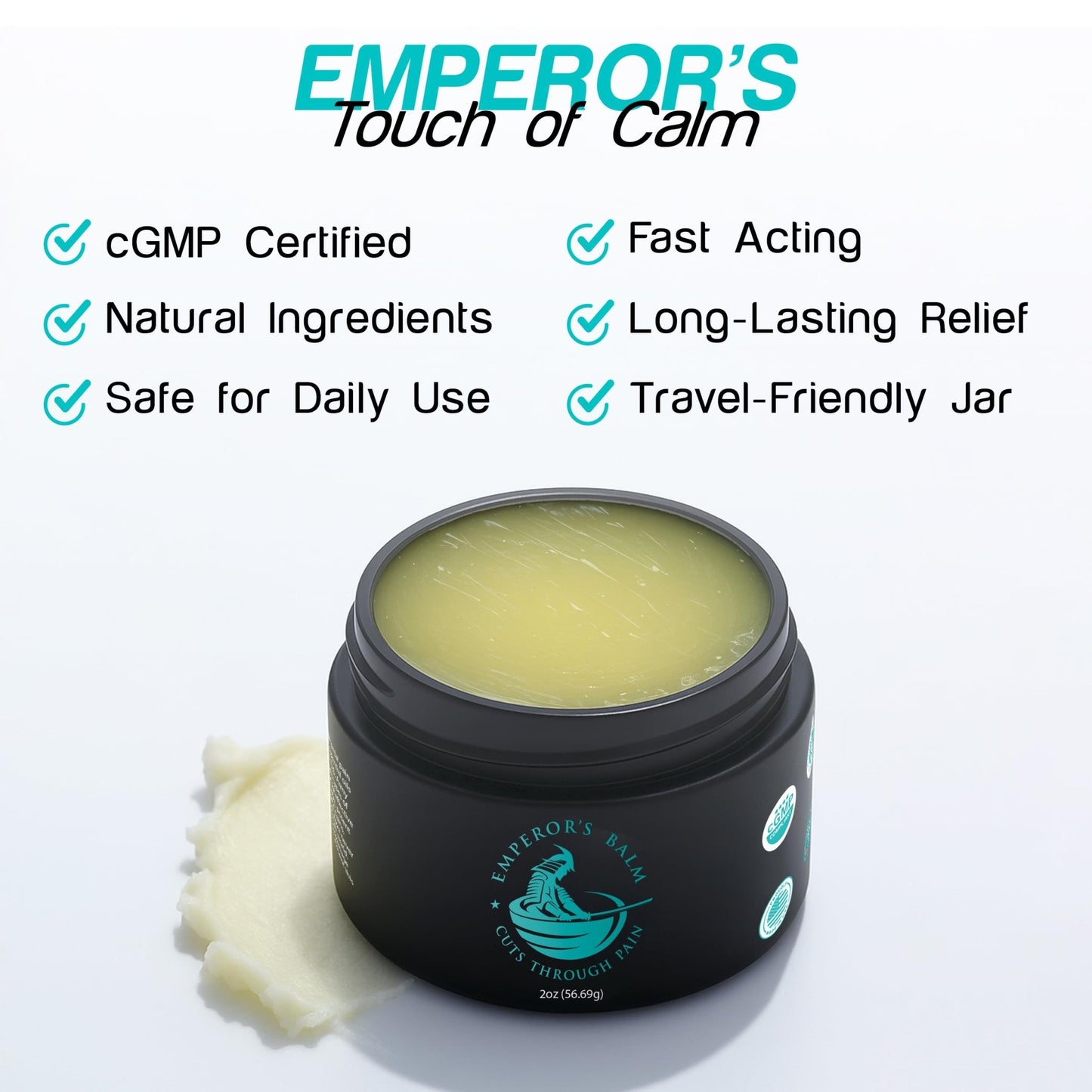 The Emperor's Balm Joint & Muscle Pain Relief Cream – Fast-Acting, Non-Greasy, Long-Lasting Natural Formula – Soothing Rub for Back, Shoulder, Neck & Whole Body - 2oz - dailyvitalstore