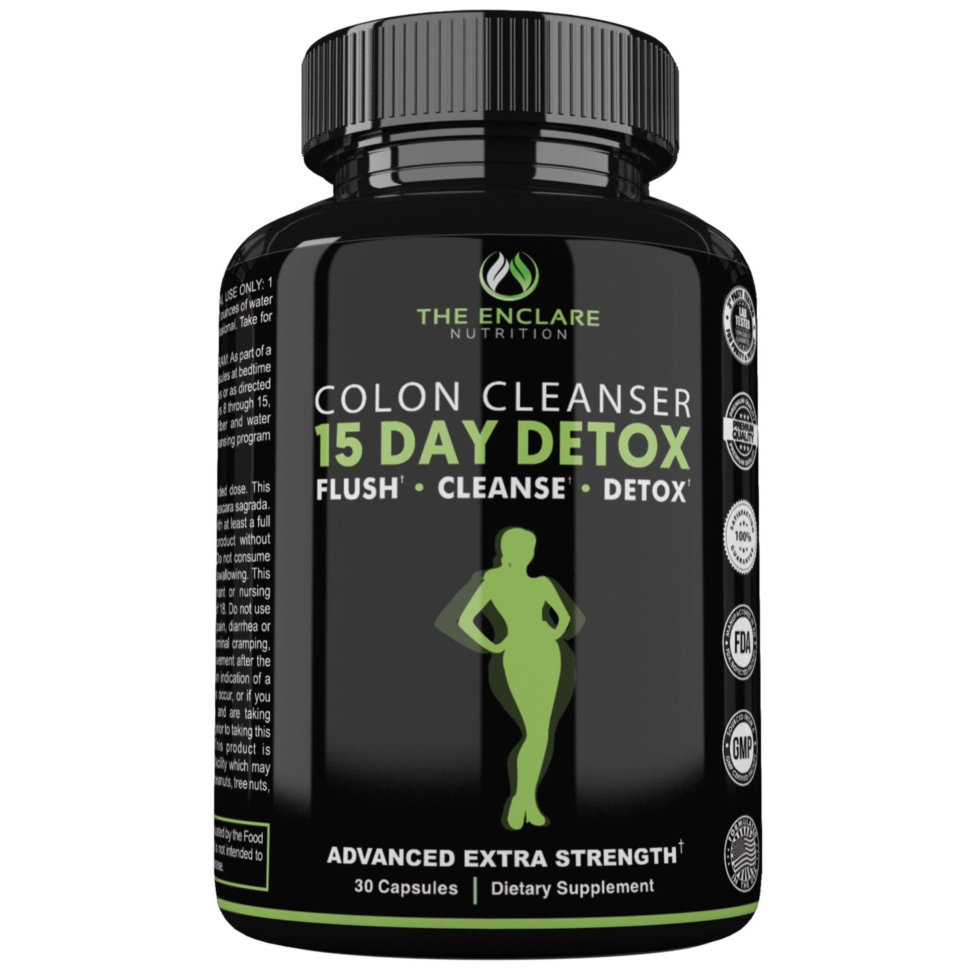 THE ENCLARE NUTRITION Colon Cleanse 15 Day Gut Cleanse Pills - Colon Cleanser for Women & Men - Psyllium Probiotic Laxatives for Constipation, Bloating Relief, - dailyvitalstore