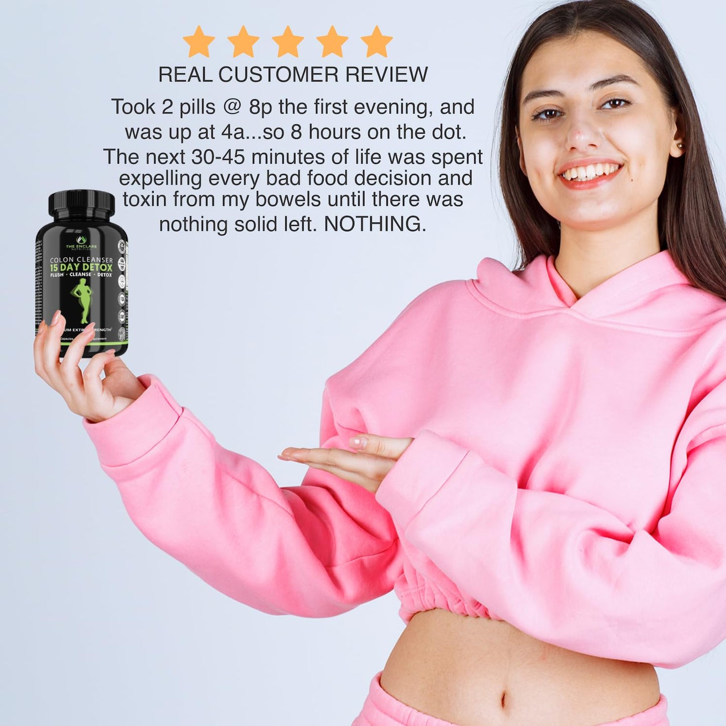 THE ENCLARE NUTRITION Colon Cleanse 15 Day Gut Cleanse Pills - Colon Cleanser for Women & Men - Psyllium Probiotic Laxatives for Constipation, Bloating Relief, - dailyvitalstore