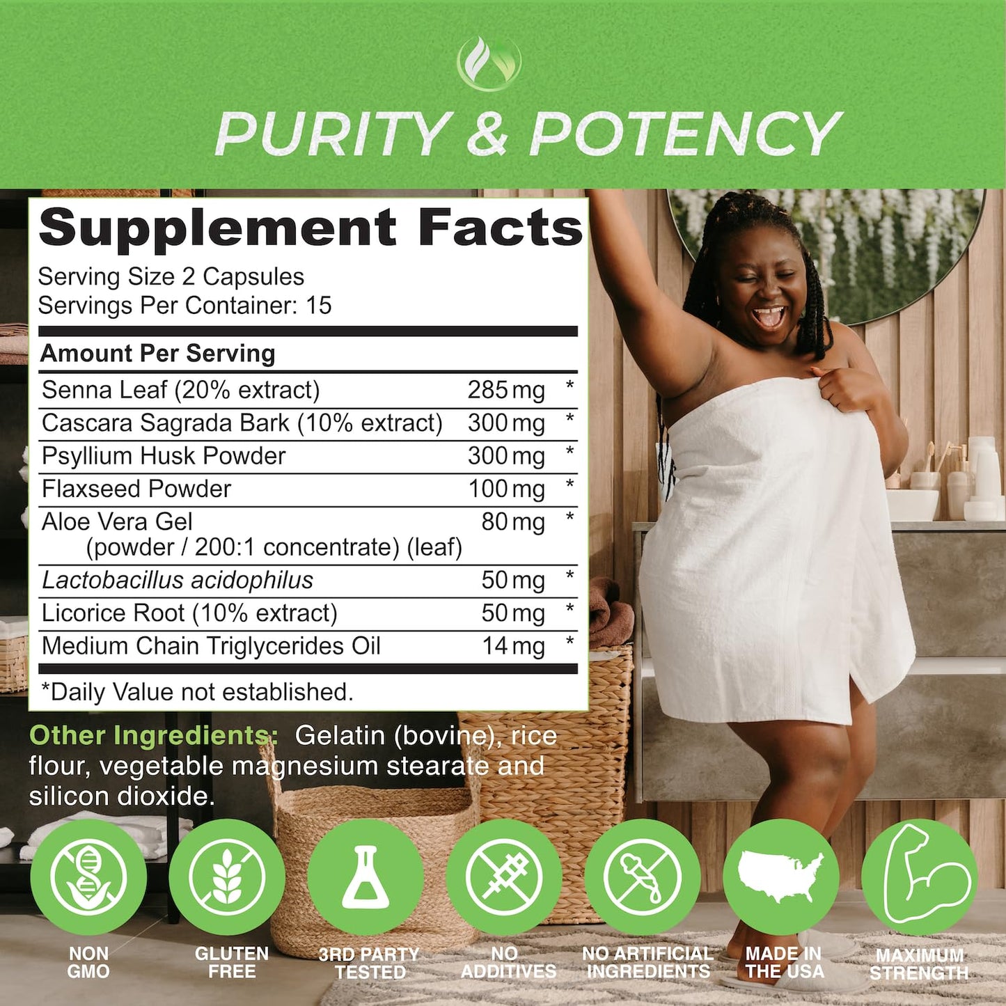 THE ENCLARE NUTRITION Colon Cleanse 15 Day Gut Cleanse Pills - Colon Cleanser for Women & Men - Psyllium Probiotic Laxatives for Constipation, Bloating Relief, - dailyvitalstore