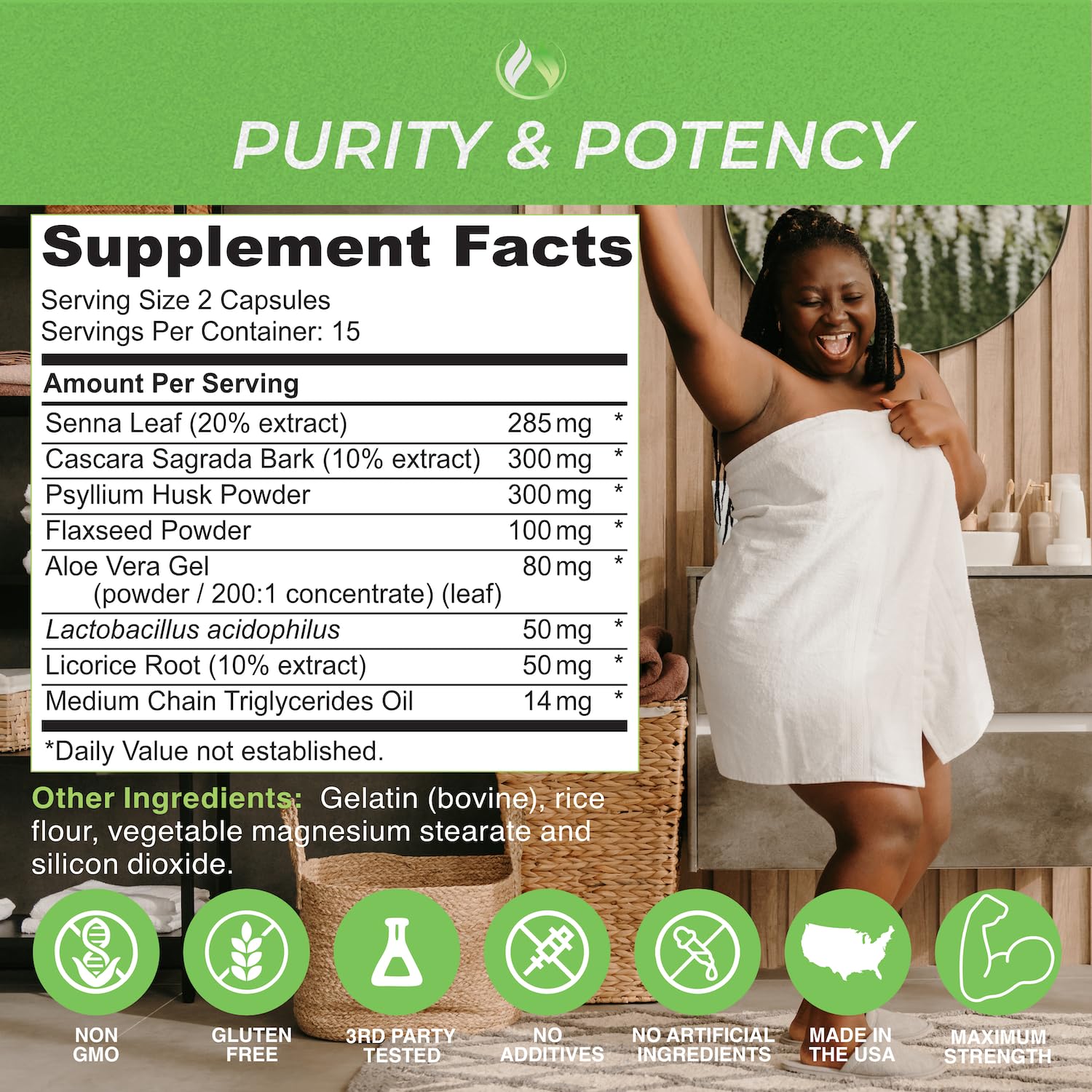 THE ENCLARE NUTRITION Colon Cleanse 15 Day Gut Cleanse Pills - Colon Cleanser for Women & Men - Psyllium Probiotic Laxatives for Constipation, Bloating Relief, - dailyvitalstore