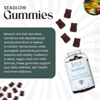 The EverÉ Natural Alchemy Sea Moss with Bladderwrack & Burdock Root – Vegan, Plant-Based Gummies with Minerals & Botanicals – Mixed-Berry Flavor, Non-GMO & Gluten-Free - dailyvitalstore