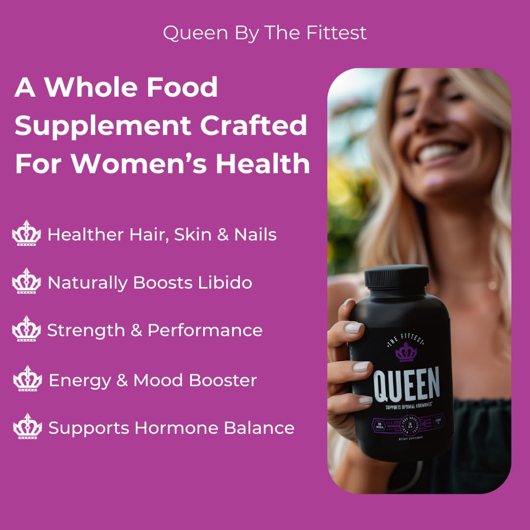 The Fittest Queen Organ Supplement, Hormone & Energy Support, 180 Capsules - dailyvitalstore