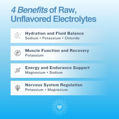 The Good Intentions Club Fasting Electrolytes - Unflavored Electrolyte Powder - 100 Servings - Fasting Salts - Fasting Supplement - Electrolytes for Fasting - dailyvitalstore
