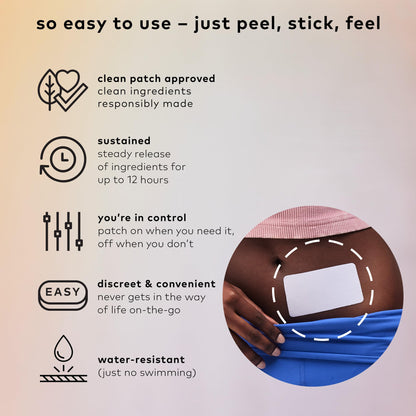 The Good Patch Cycle Period Pain Patch for Cramps, Natural Patch with Menthol, Black Cohosh, Plant Powered Wearable Wellness, Large Sized (8 Total Patches) - dailyvitalstore