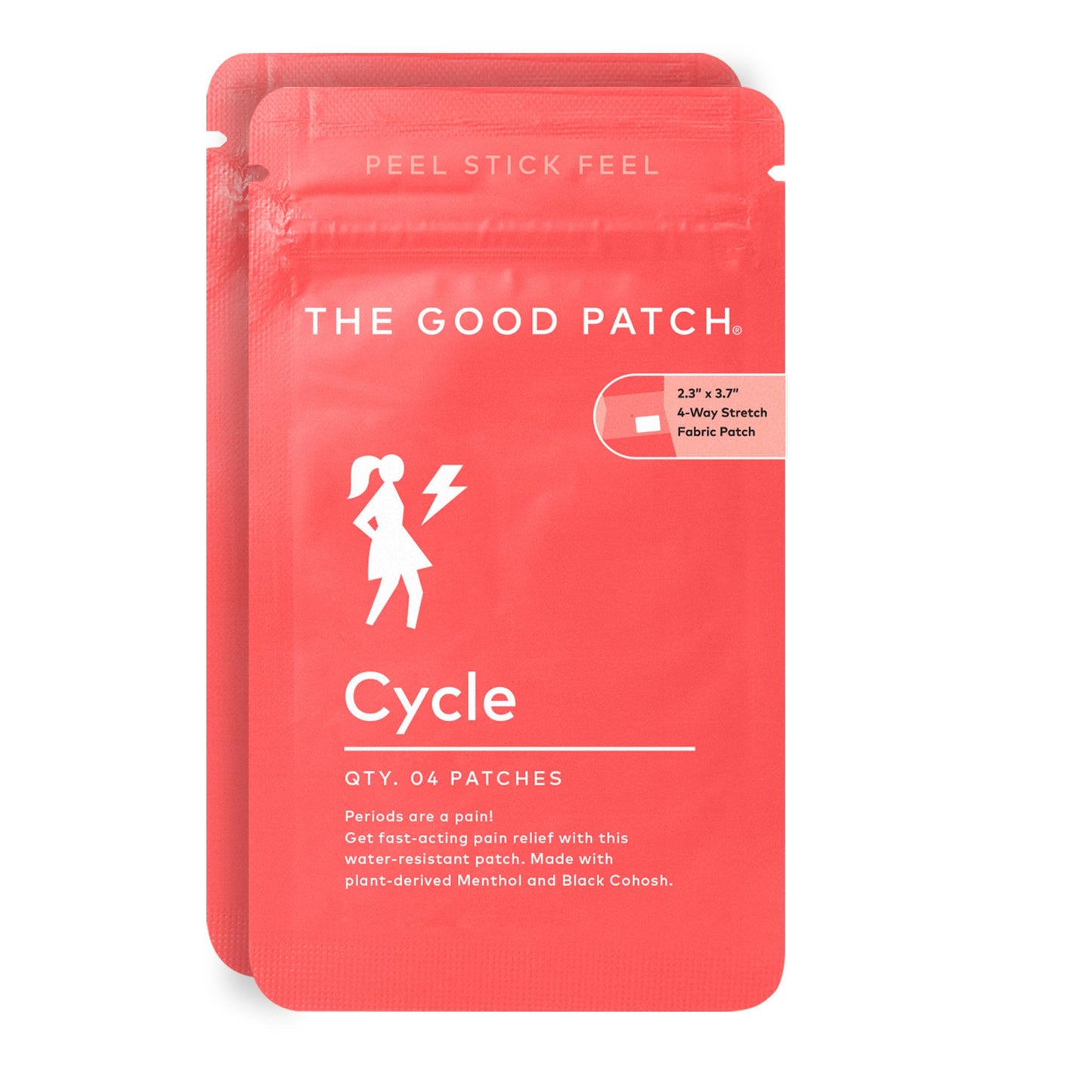 The Good Patch Cycle Period Pain Patch for Cramps, Natural Patch with Menthol, Black Cohosh, Plant Powered Wearable Wellness, Large Sized (8 Total Patches) - dailyvitalstore