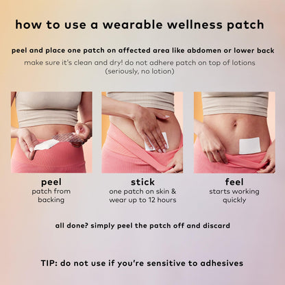 The Good Patch Cycle Period Pain Patch for Cramps, Natural Patch with Menthol, Black Cohosh, Plant Powered Wearable Wellness, Large Sized (8 Total Patches) - dailyvitalstore