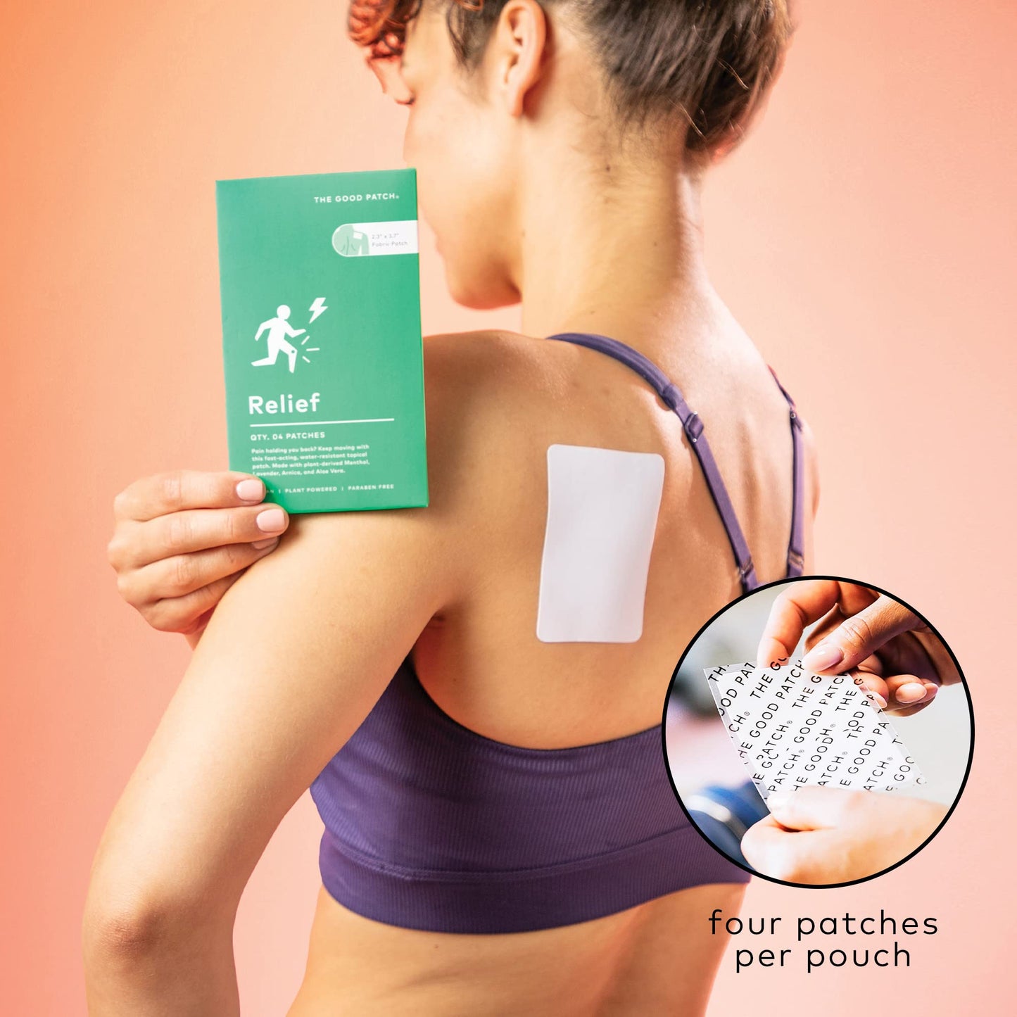 The Good Patch Muscle Pain Relief Patches, Natural Patch with Menthol, Lavender, Arnica and Aloe Vera, Sustained Release, Plant Powered Wearable Wellness, For Back, Neck, Arms, Legs (16 Total Patches) - dailyvitalstore