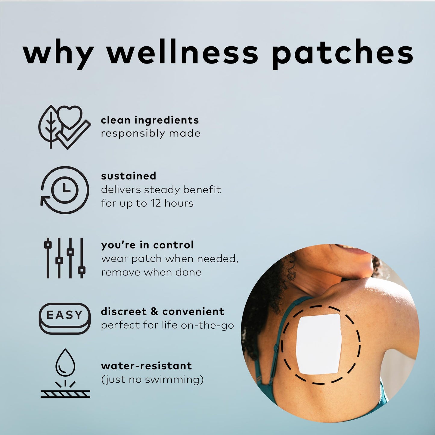 The Good Patch Muscle Pain Relief Patches, Natural Patch with Menthol, Lavender, Arnica and Aloe Vera, Sustained Release, Plant Powered Wearable Wellness, For Back, Neck, Arms, Legs (16 Total Patches) - dailyvitalstore