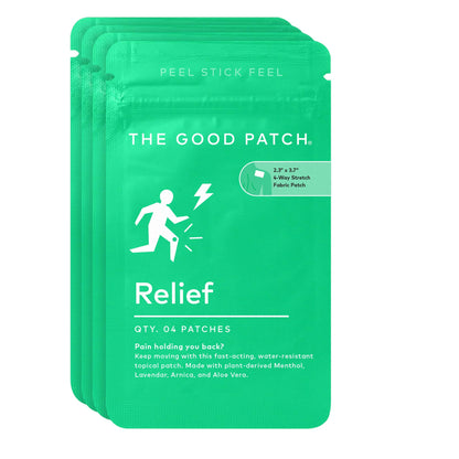 The Good Patch Muscle Pain Relief Patches, Natural Patch with Menthol, Lavender, Arnica and Aloe Vera, Sustained Release, Plant Powered Wearable Wellness, For Back, Neck, Arms, Legs (16 Total Patches) - dailyvitalstore