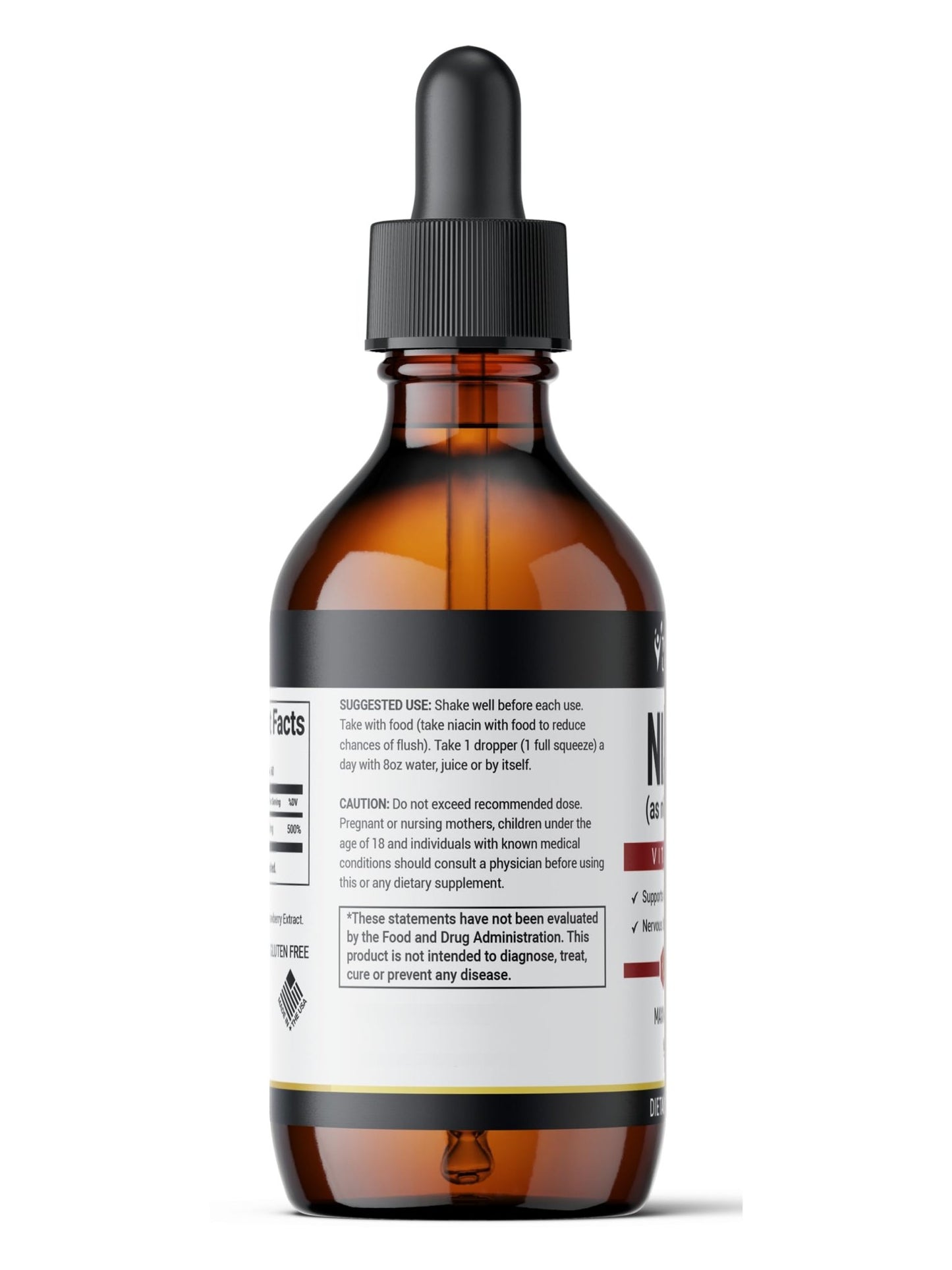 The Healthy Life 4 ME Vitamin B3 Niacinamide Liquid | 20mg Serving 60 Days Supply | Vitamin B Liquid Drops | 2oz Clear - dailyvitalstore