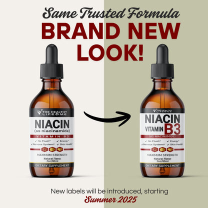 The Healthy Life 4 ME Vitamin B3 Niacinamide Liquid | 20mg Serving 60 Days Supply | Vitamin B Liquid Drops | 2oz Clear - dailyvitalstore
