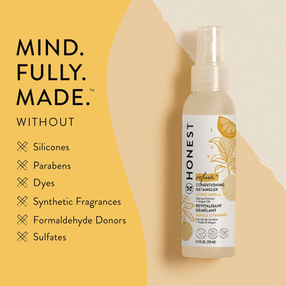 The Honest Company Conditioning Hair Detangler, Tear-Free, Hypoallergenic, Leave-In Conditioner and Fortifying Spray - dailyvitalstore