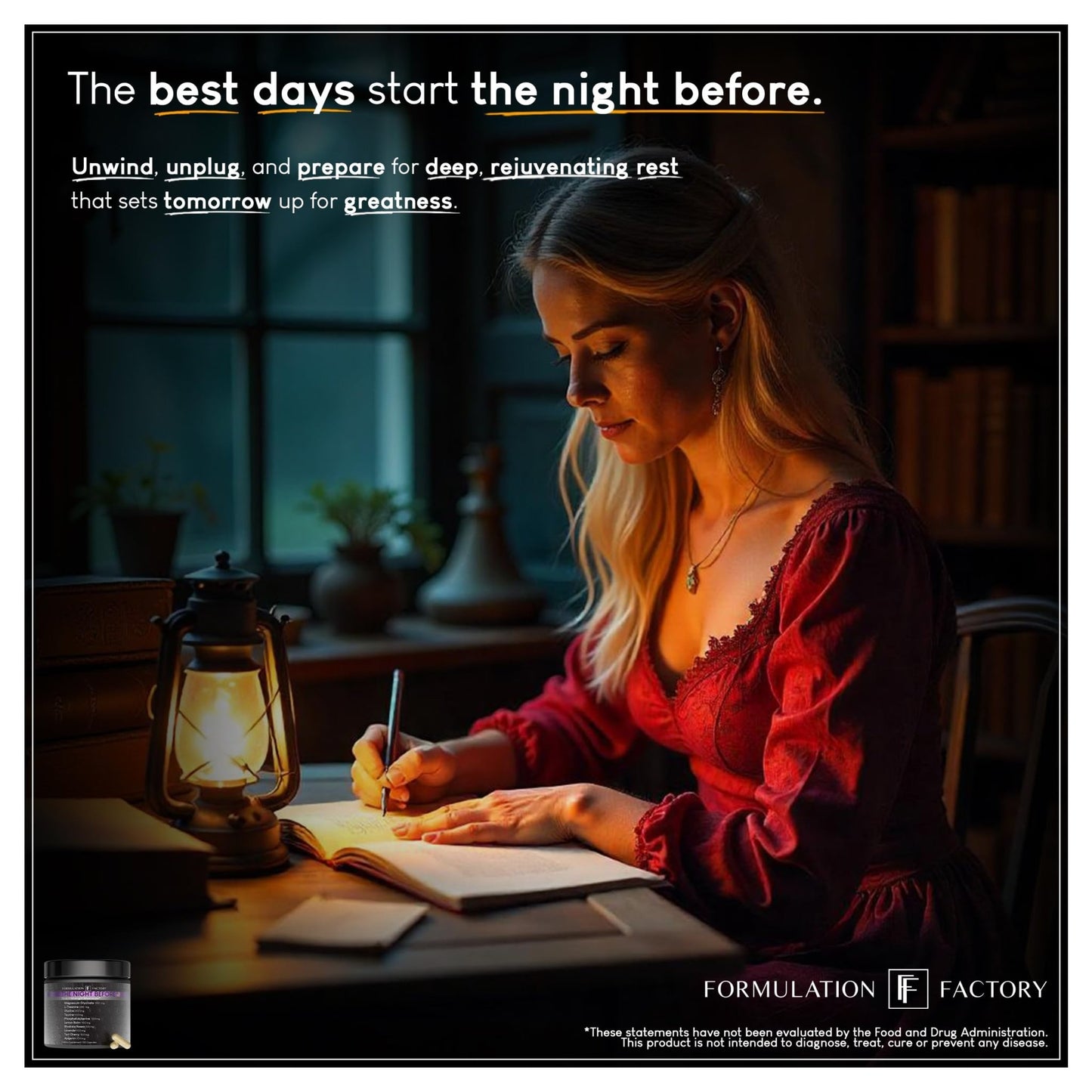 The Night Before 10-in-1 Midnight Maximizer Sleep Aid, Stress Relief, Cognition, Relaxation, Recovery, Focus, Magnesium Glycinate, L-Theanine & More, (120 Capsules – 2 Month Supply) - dailyvitalstore